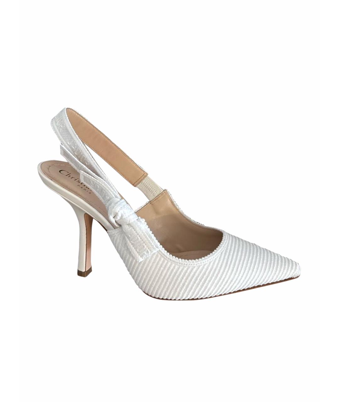 CHRISTIAN DIOR Белые текстильные туфли, фото 1