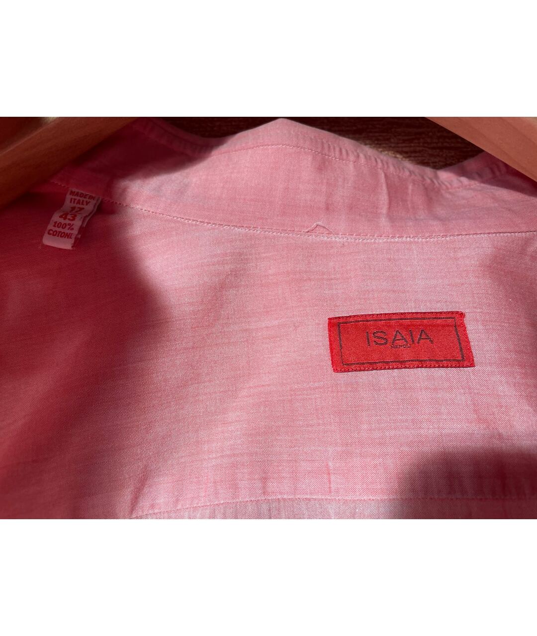 ISAIA Розовая хлопковая кэжуал рубашка, фото 3