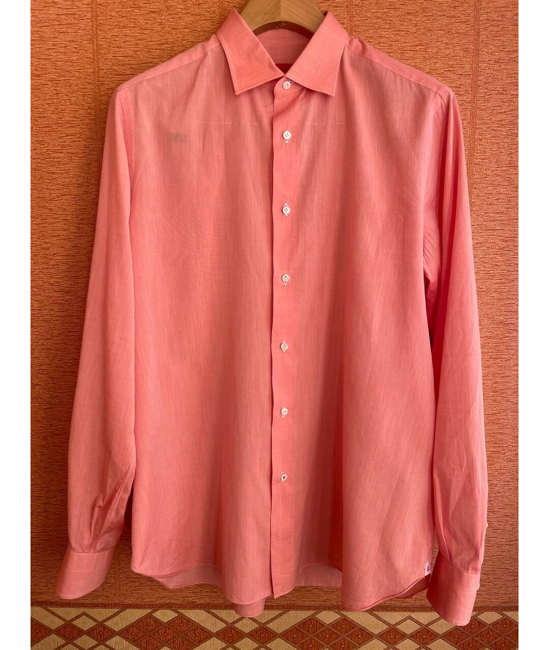 ISAIA Розовая хлопковая кэжуал рубашка, фото 6