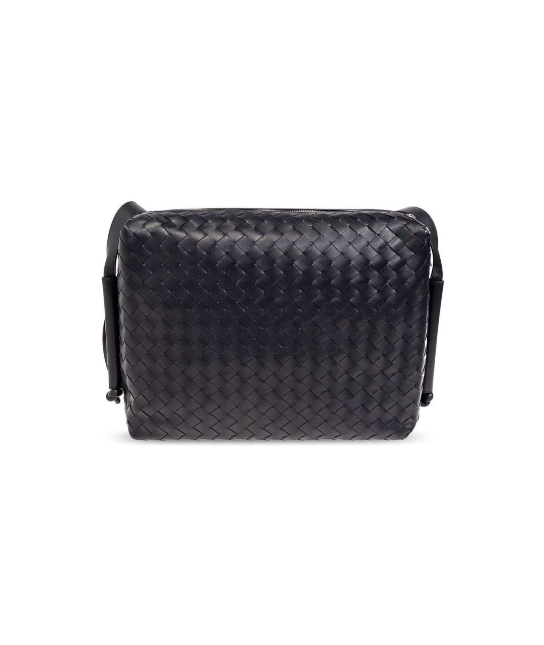 BOTTEGA VENETA Темно-синяя кожаная сумка на плечо, фото 2