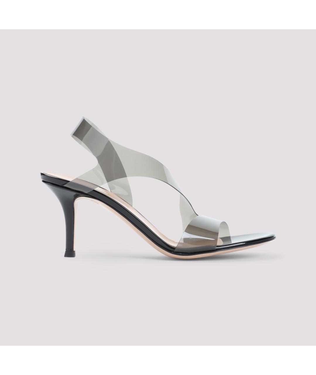 GIANVITO ROSSI Черные резиновые босоножки, фото 2