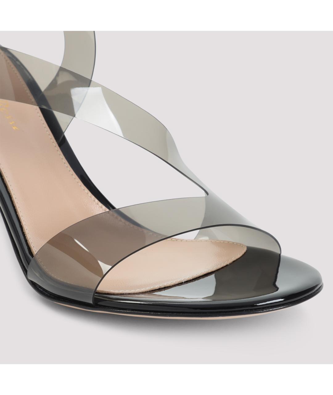 GIANVITO ROSSI Черные резиновые босоножки, фото 5