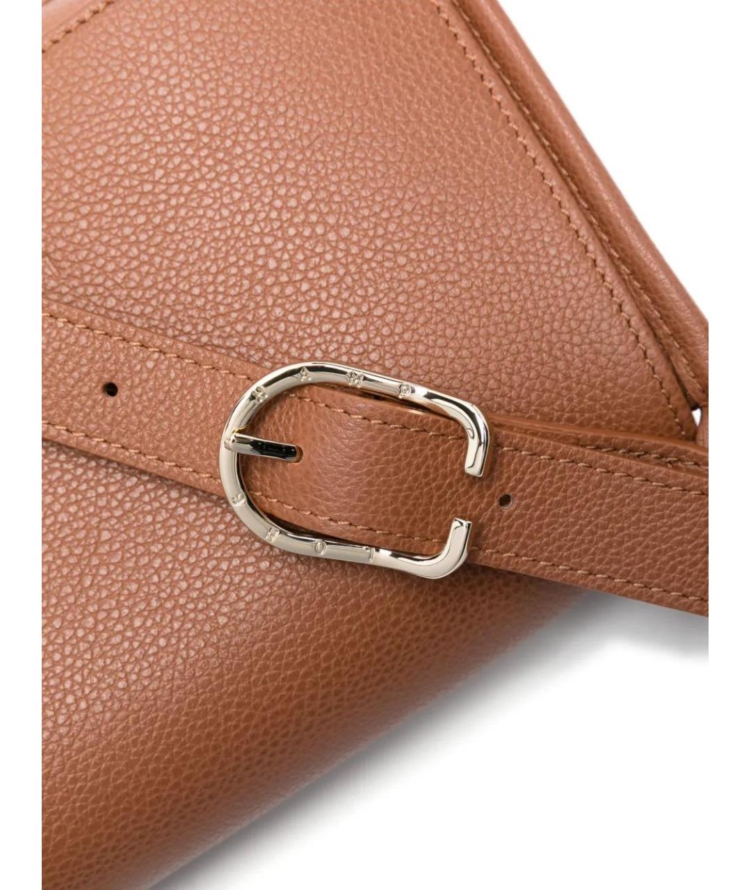LONGCHAMP Коричневая кожаная сумка через плечо, фото 4