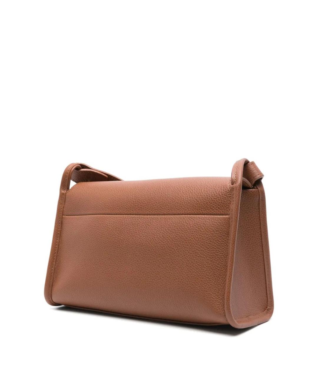 LONGCHAMP Коричневая кожаная сумка через плечо, фото 3