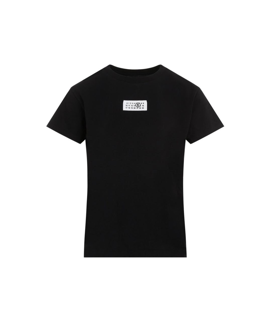 MM6 MAISON MARGIELA Черная хлопковая футболка, фото 1