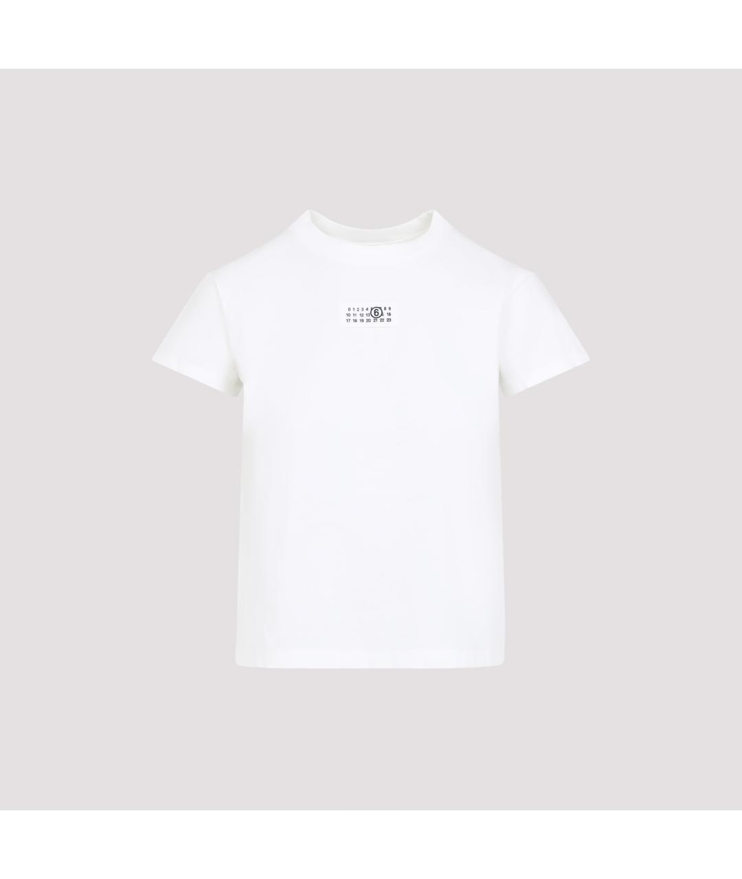 MM6 MAISON MARGIELA Белая хлопковая футболка, фото 2