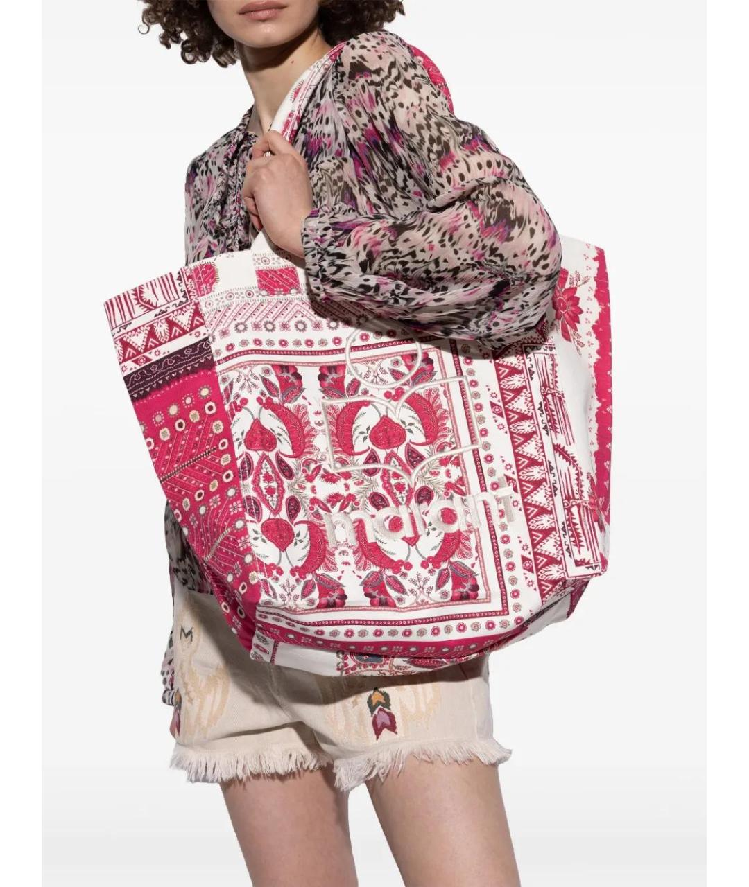 ISABEL MARANT Красная тканевая сумка тоут, фото 2