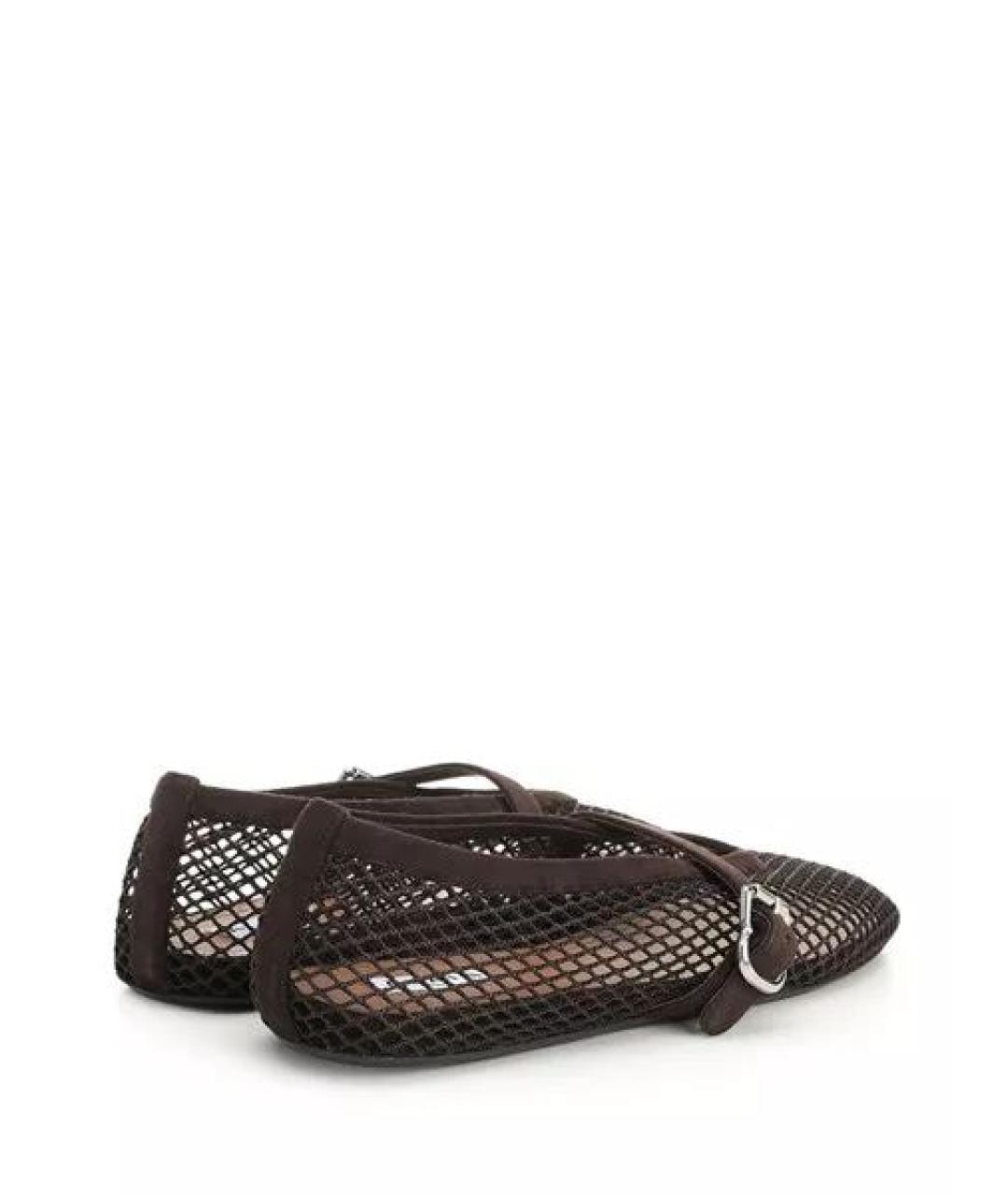 ALAIA Коричневые текстильные балетки, фото 3