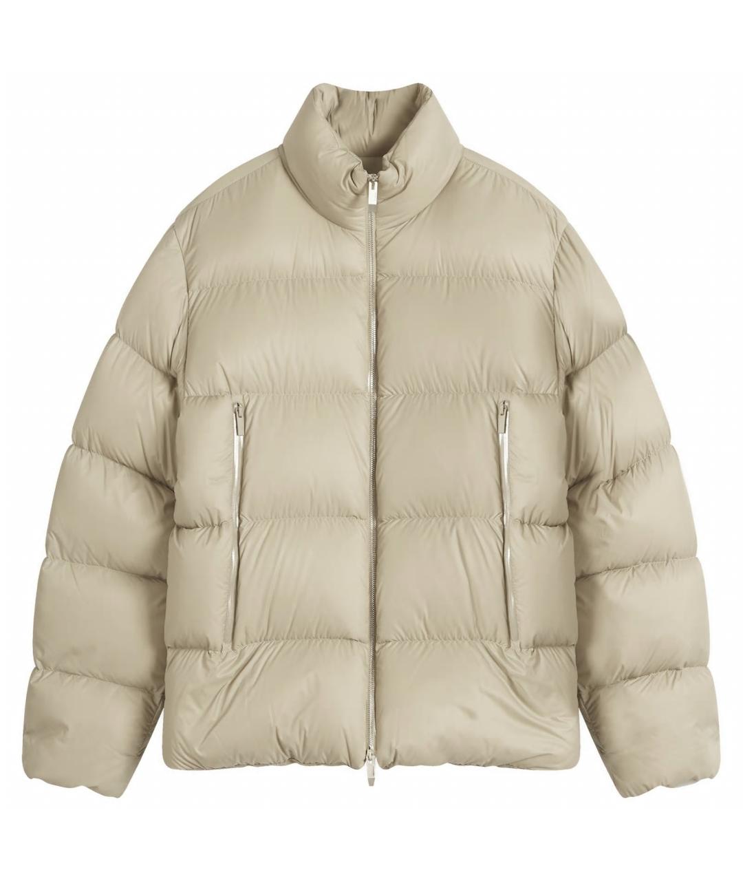 MONCLER Бежевая полиамидовая куртка, фото 1