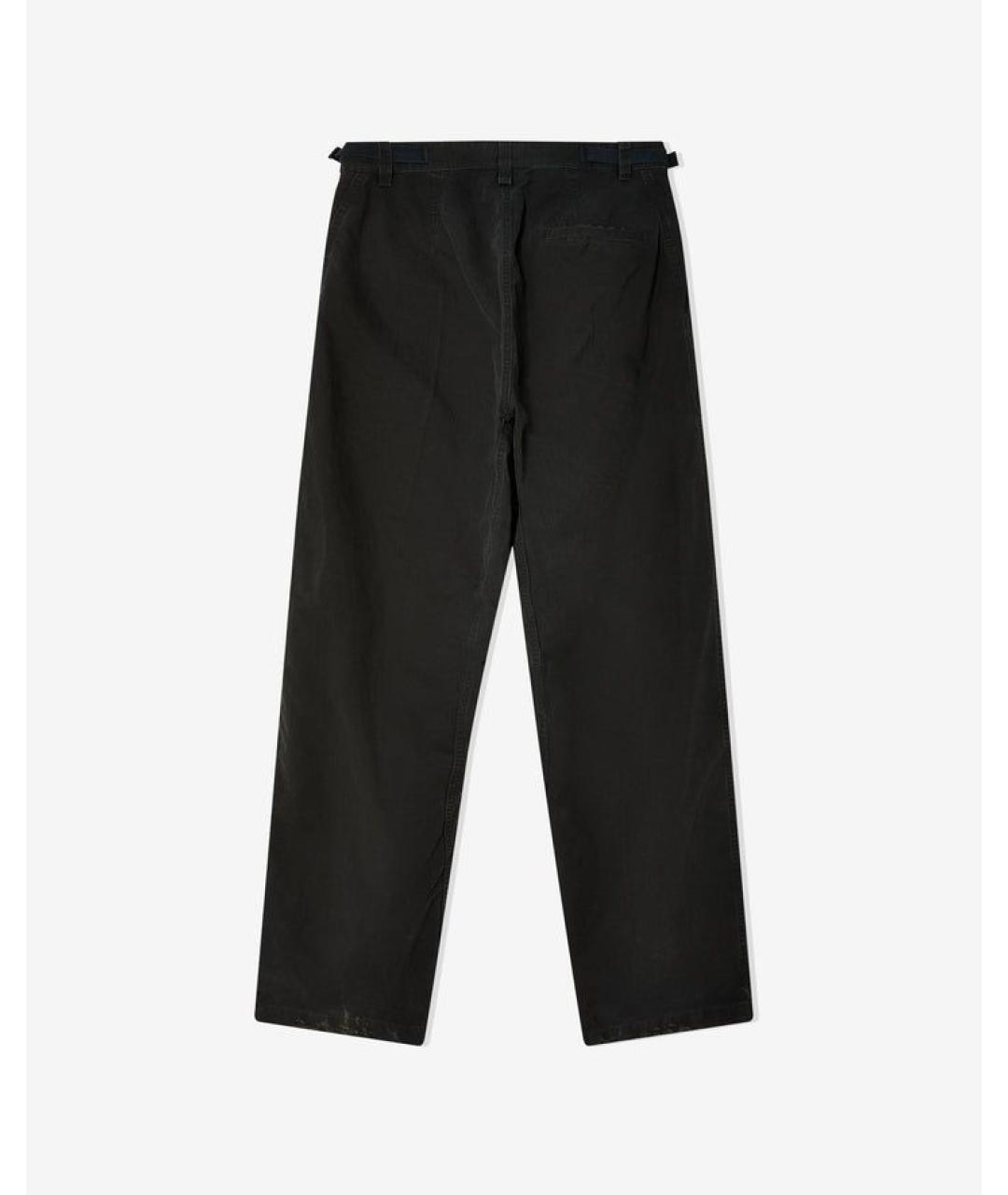 BALENCIAGA Черные хлопковые повседневные брюки, фото 2