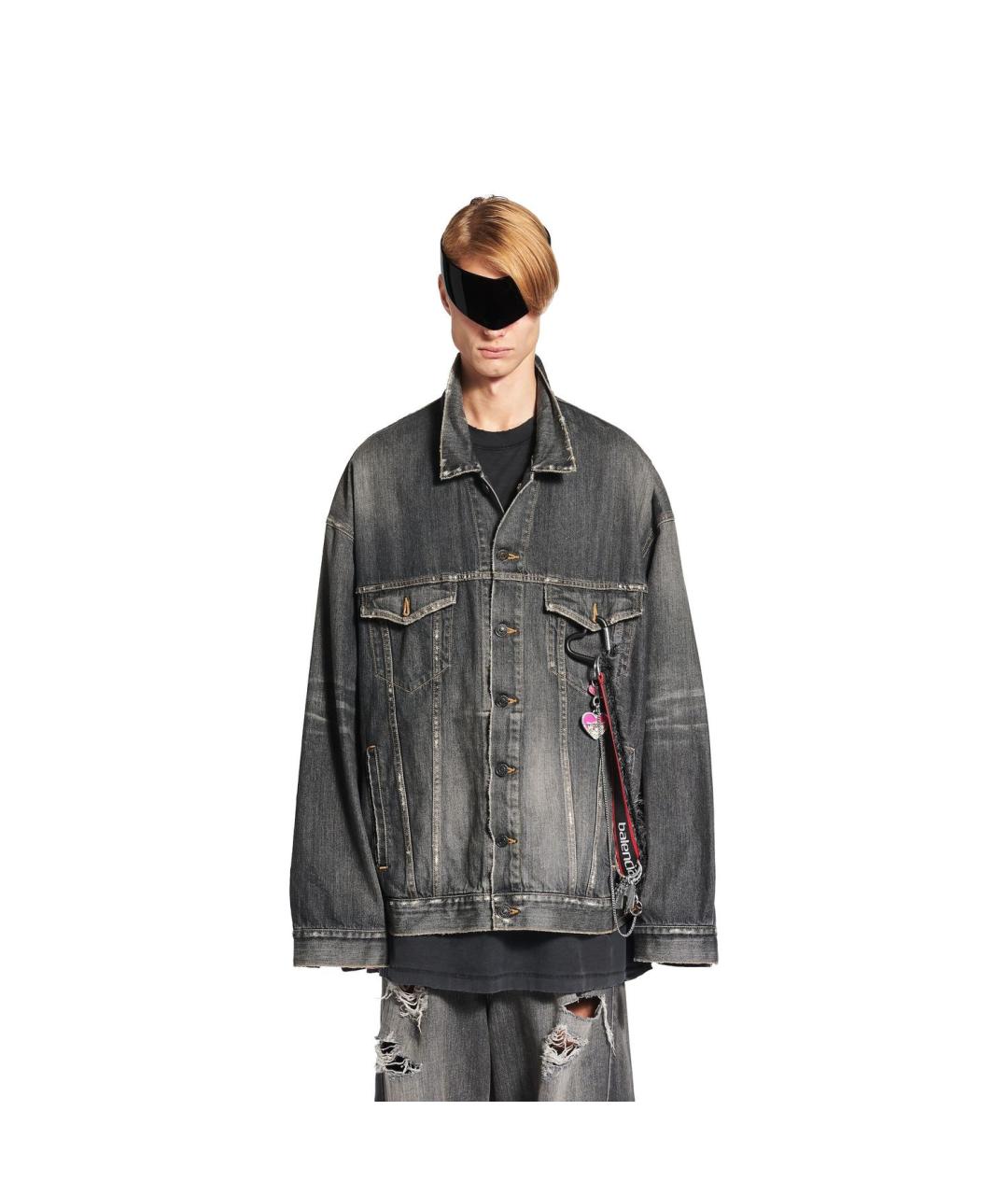 BALENCIAGA Черная хлопковая куртка, фото 3