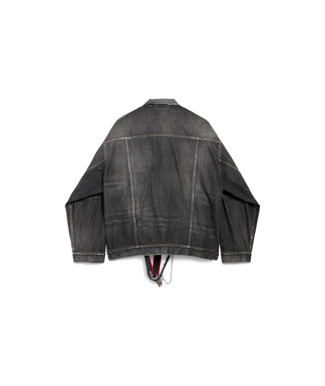 BALENCIAGA Черная хлопковая куртка, фото 2