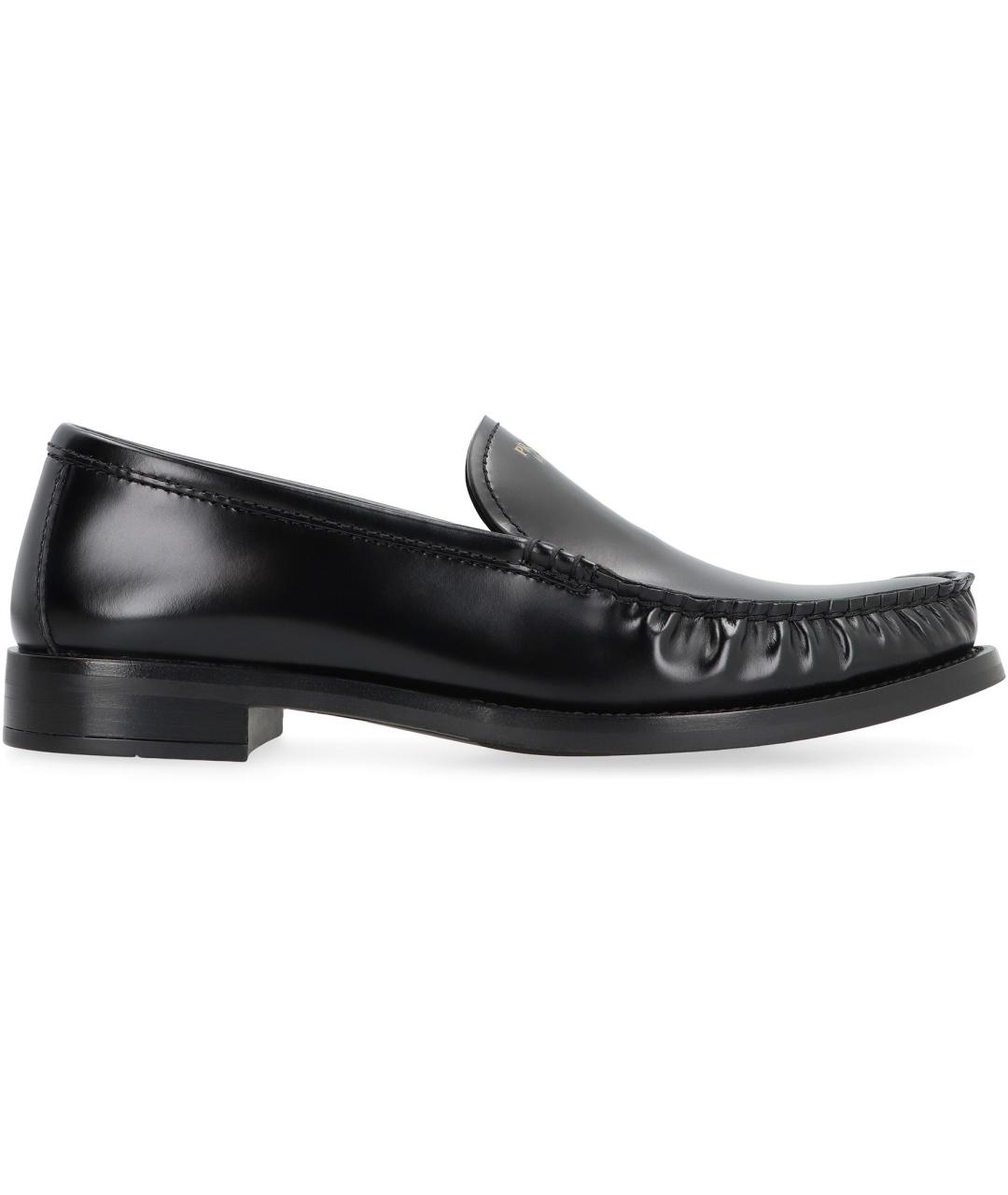 PRADA Черные кожаные лоферы, фото 1