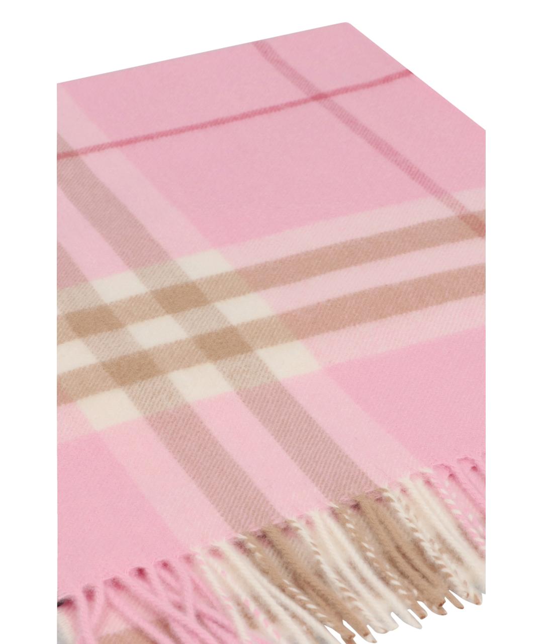BURBERRY Розовый кашемировый шарф, фото 3
