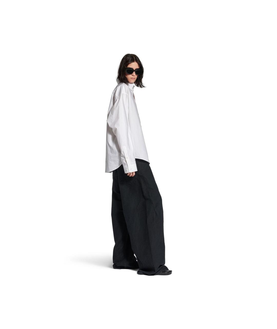 BALENCIAGA Белая хлопковая рубашка, фото 5