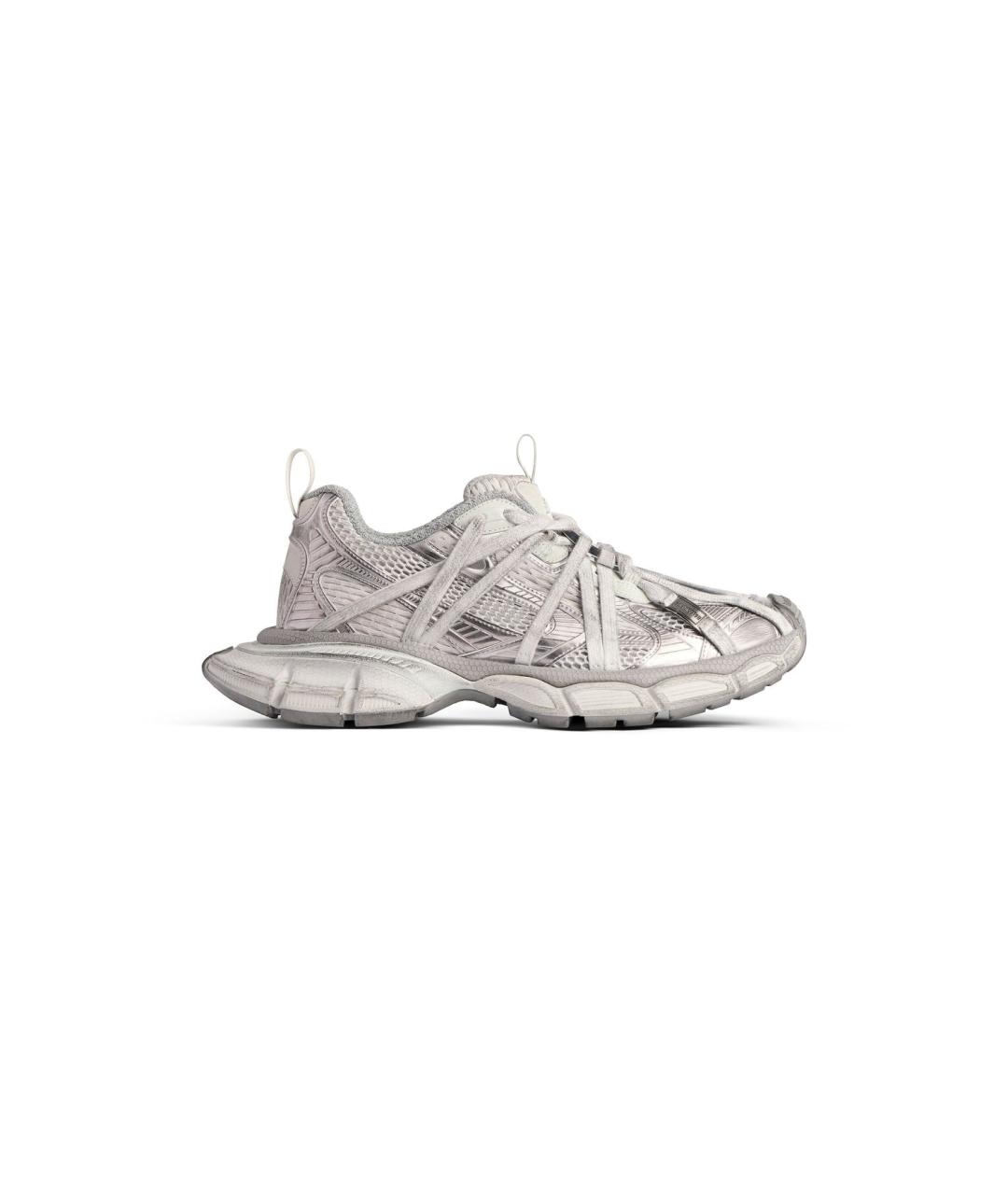 BALENCIAGA Серые синтетические низкие кроссовки / кеды, фото 1