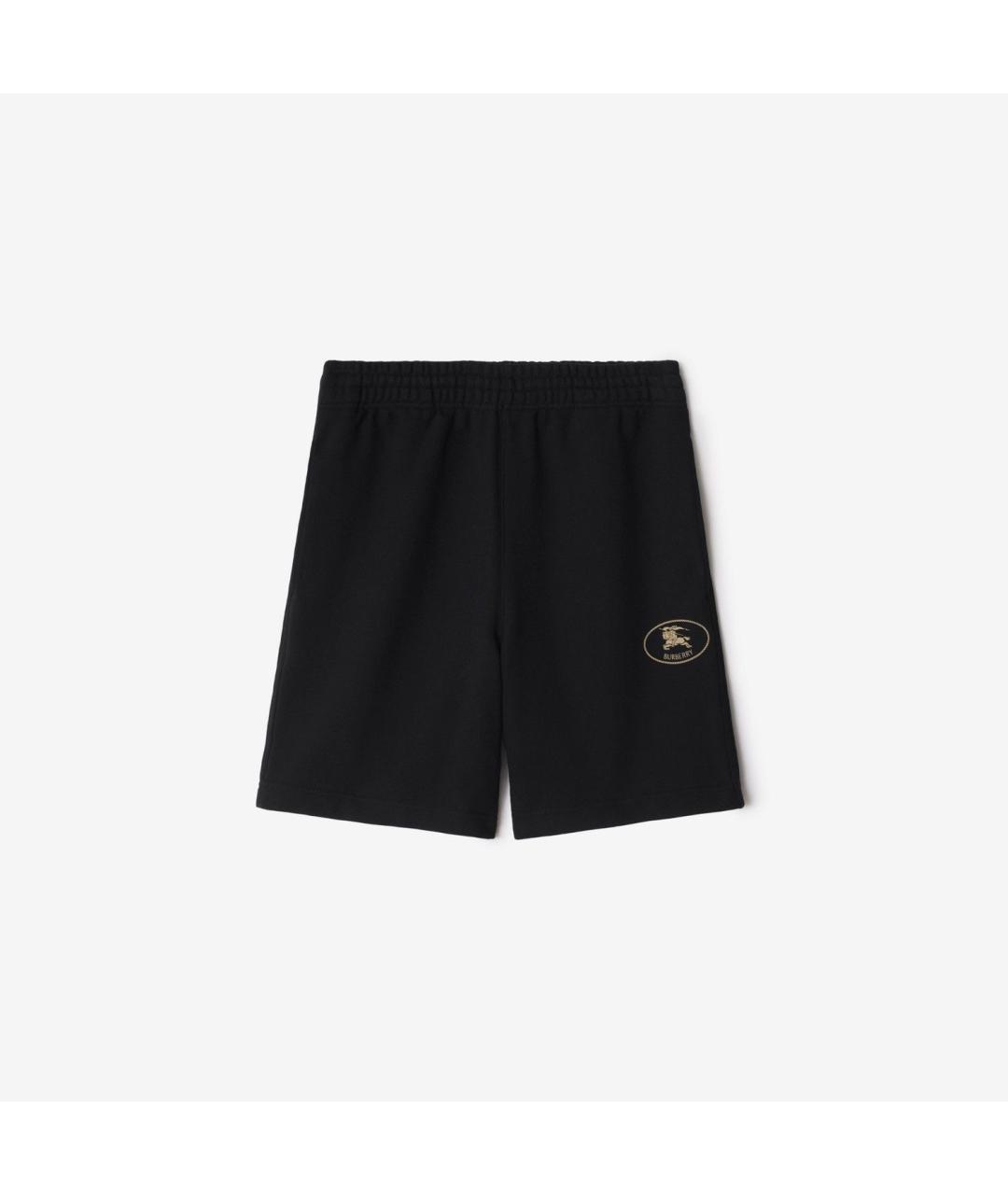 BURBERRY Черные хлопковые шорты, фото 5