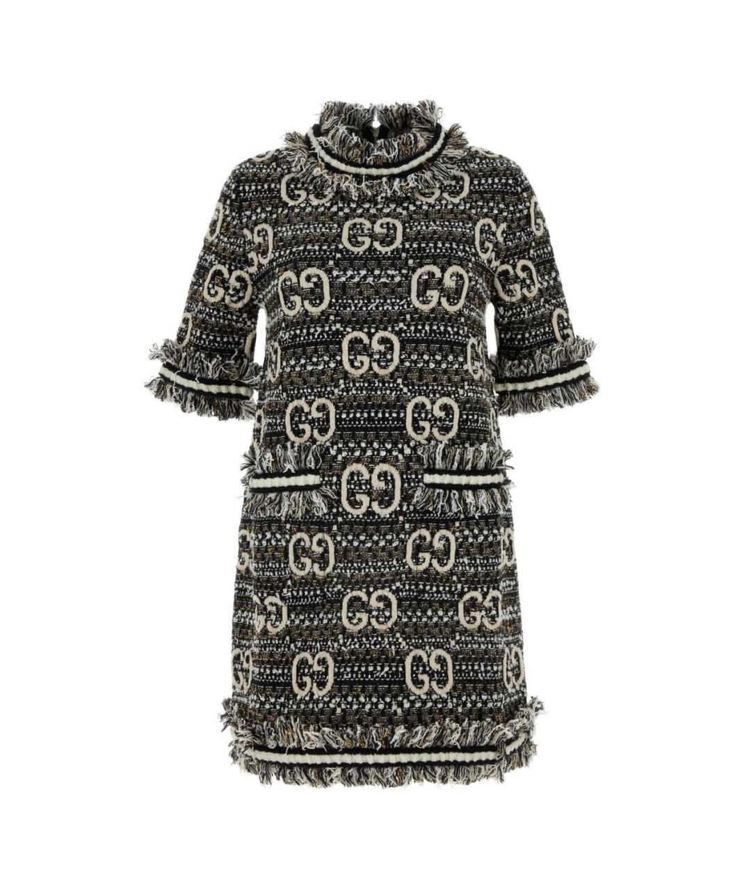GUCCI Черное полиэстеровое повседневное платье, фото 1