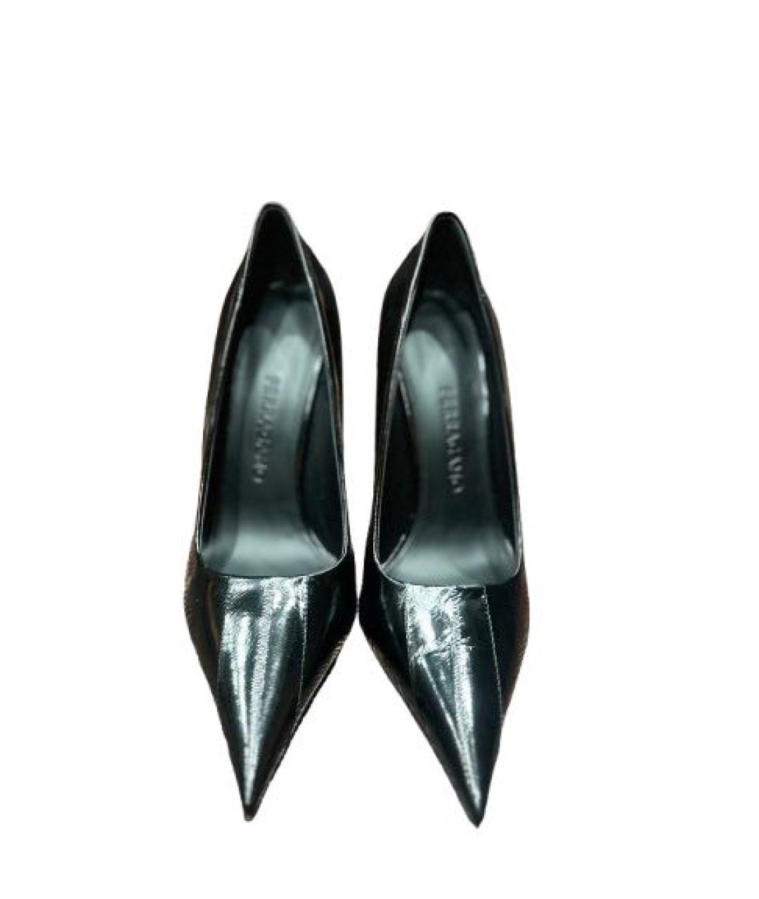 FERRAGAMO Черные кожаные туфли, фото 2