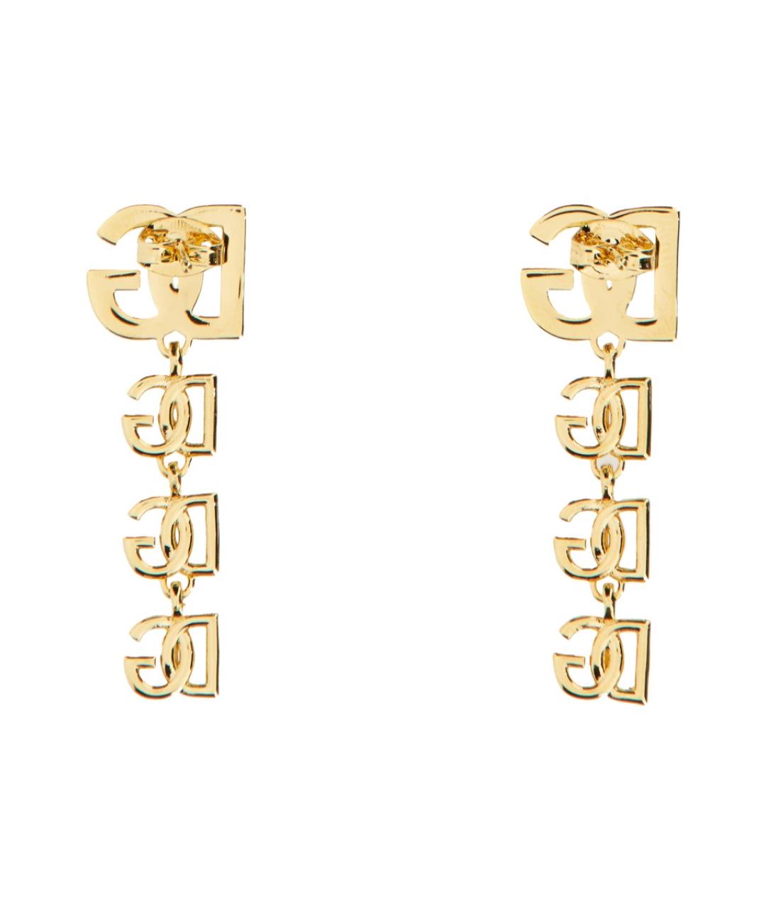 DOLCE&GABBANA Золотые металлические серьги, фото 2