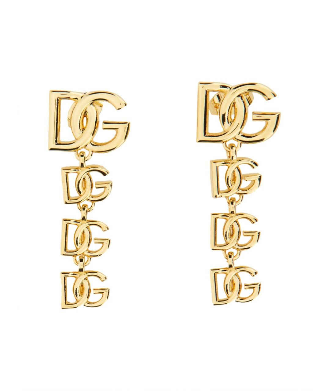 DOLCE&GABBANA Золотые металлические серьги, фото 1