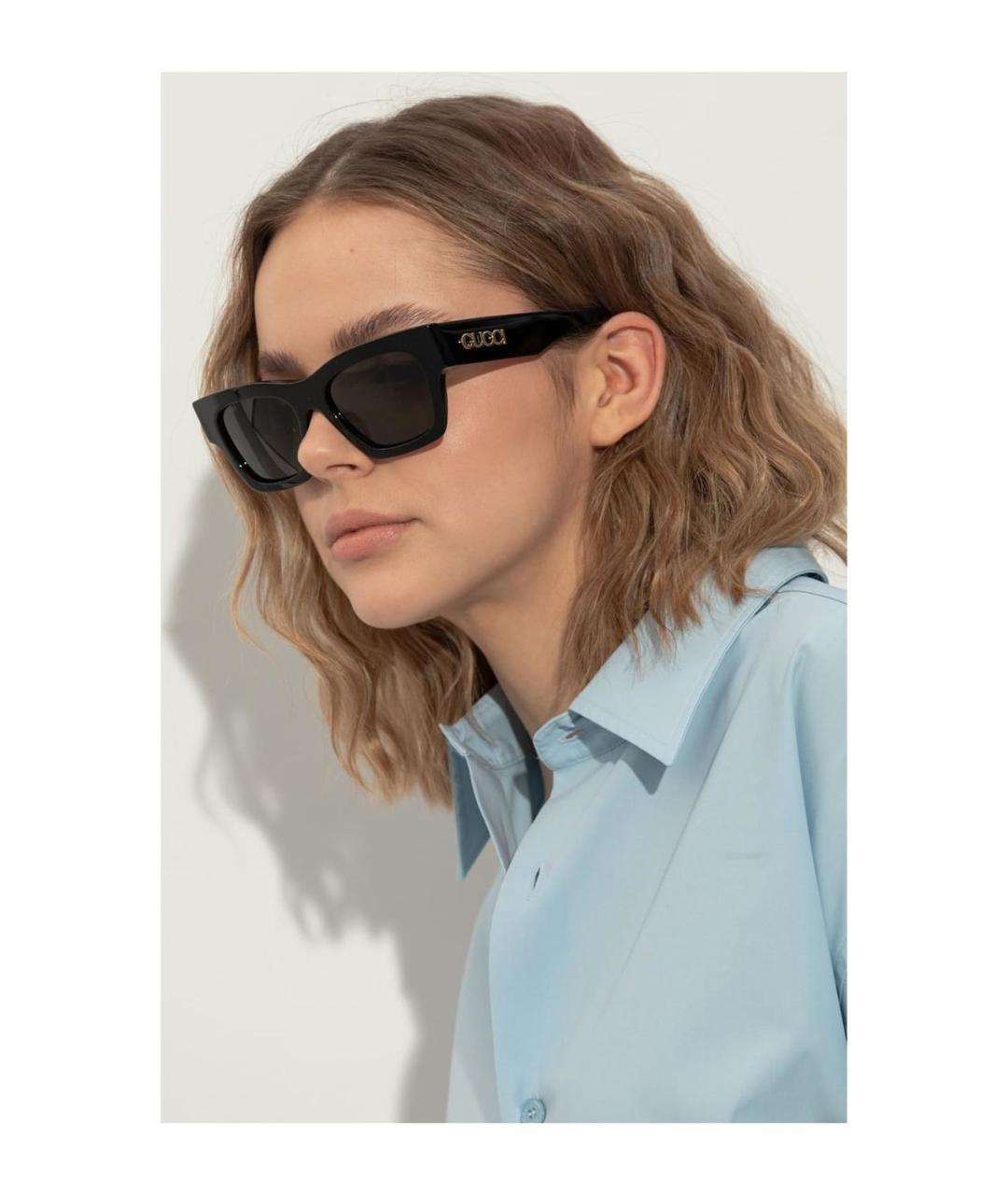 GUCCI Черные солнцезащитные очки, фото 2