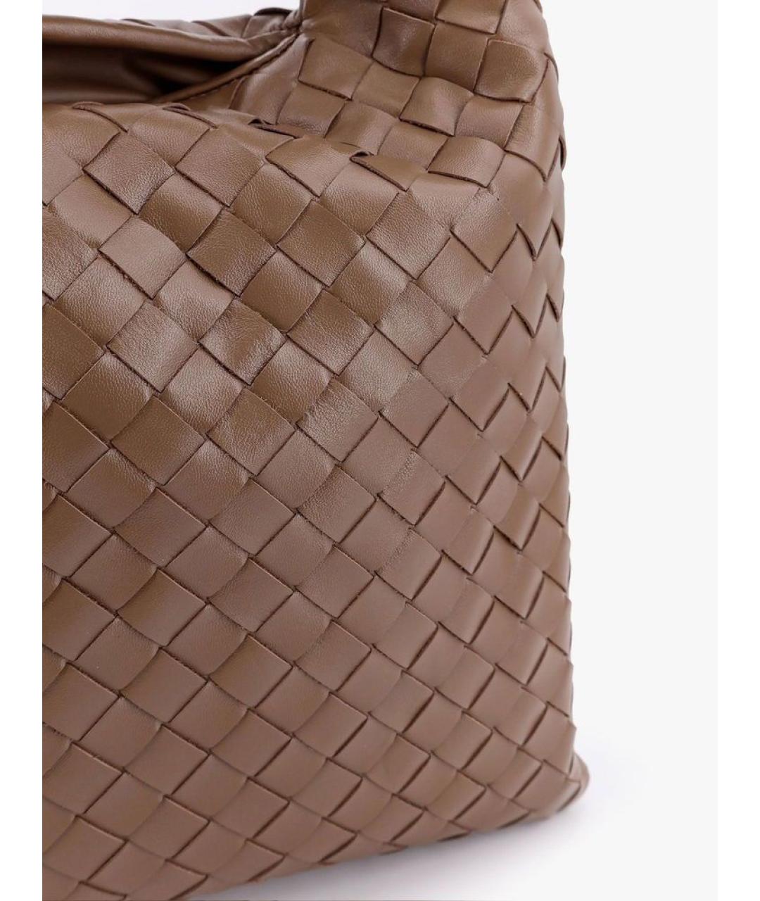 BOTTEGA VENETA Бежевая кожаная сумка через плечо, фото 4