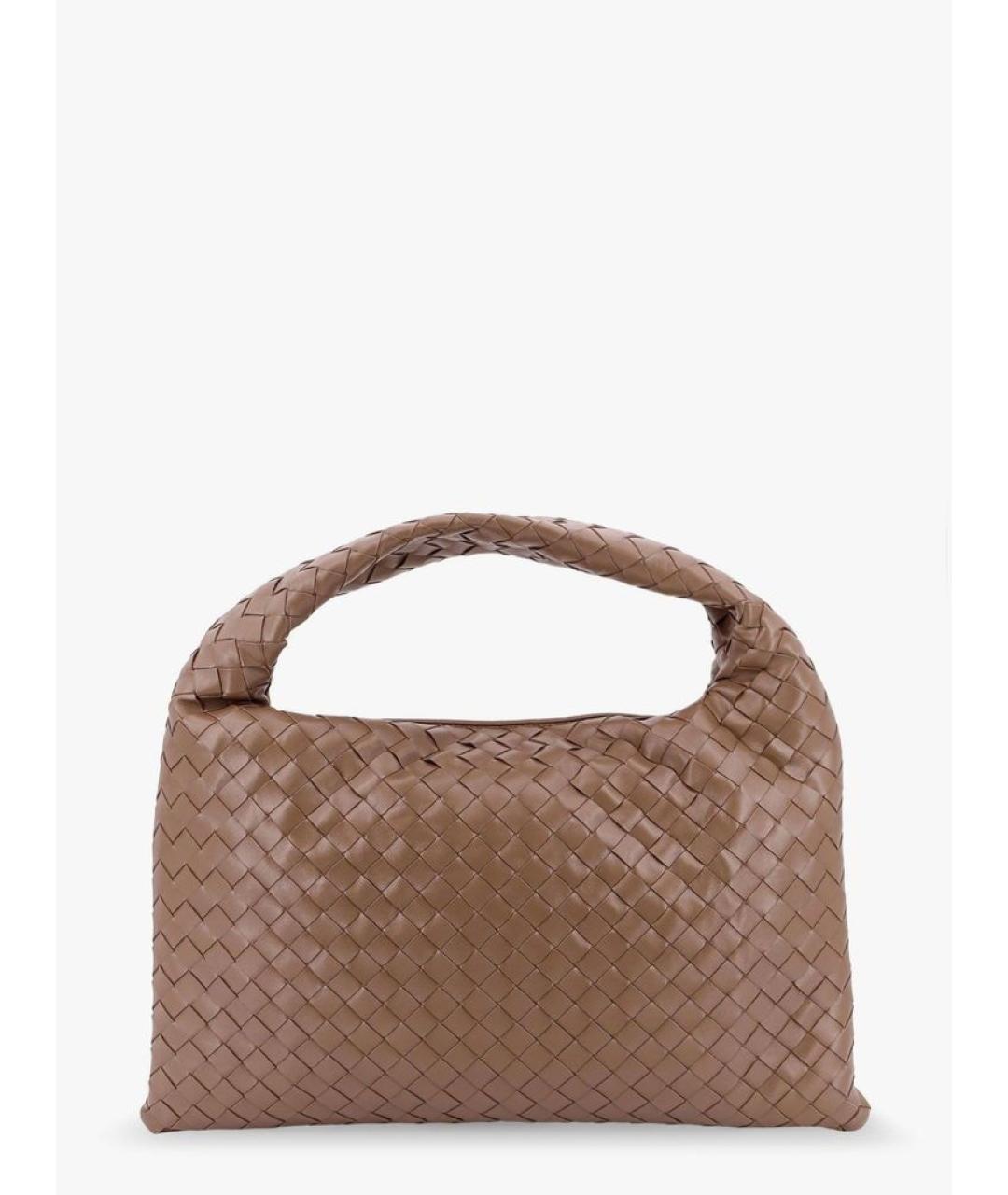BOTTEGA VENETA Бежевая кожаная сумка через плечо, фото 5