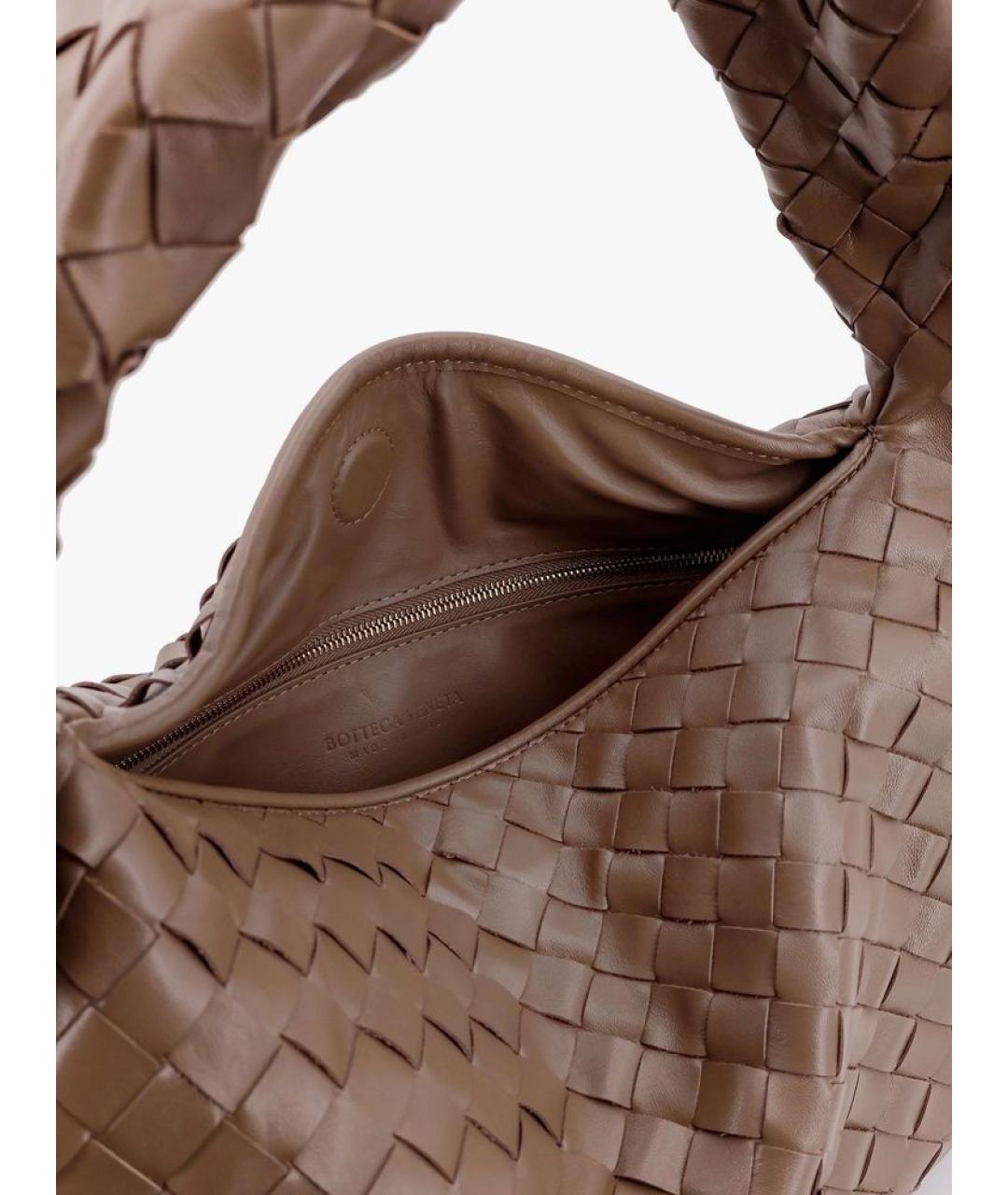 BOTTEGA VENETA Бежевая кожаная сумка через плечо, фото 3