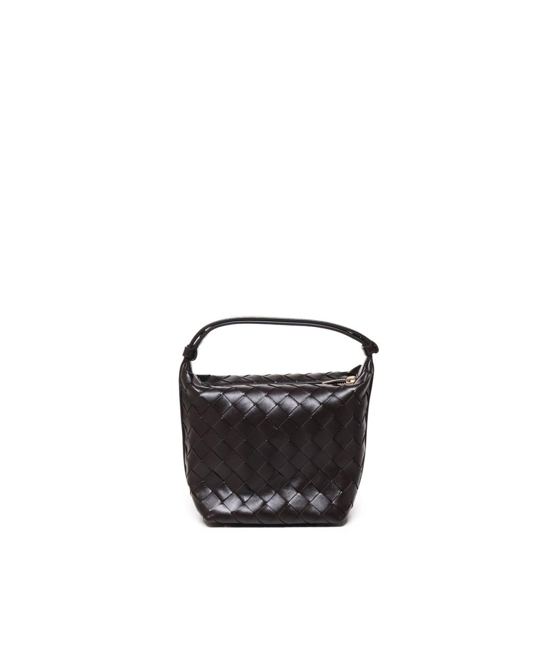 BOTTEGA VENETA Коричневая кожаная сумка с короткими ручками, фото 2