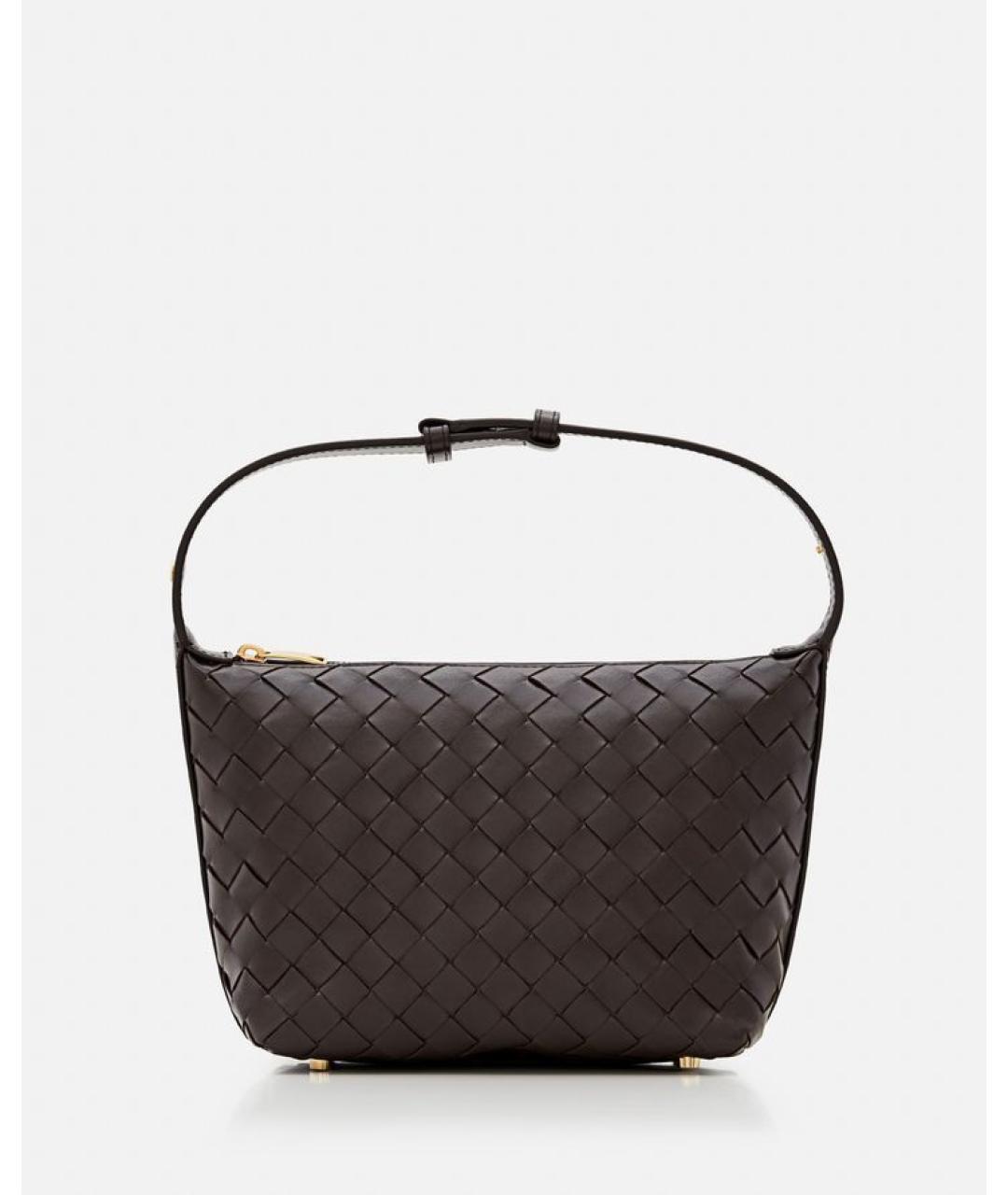 BOTTEGA VENETA Коричневая кожаная сумка с короткими ручками, фото 6