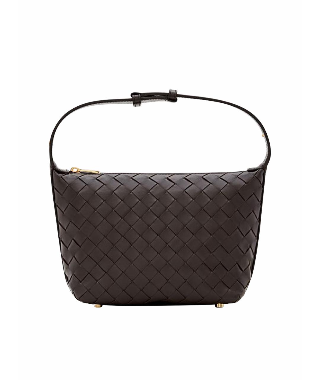 BOTTEGA VENETA Коричневая кожаная сумка с короткими ручками, фото 1