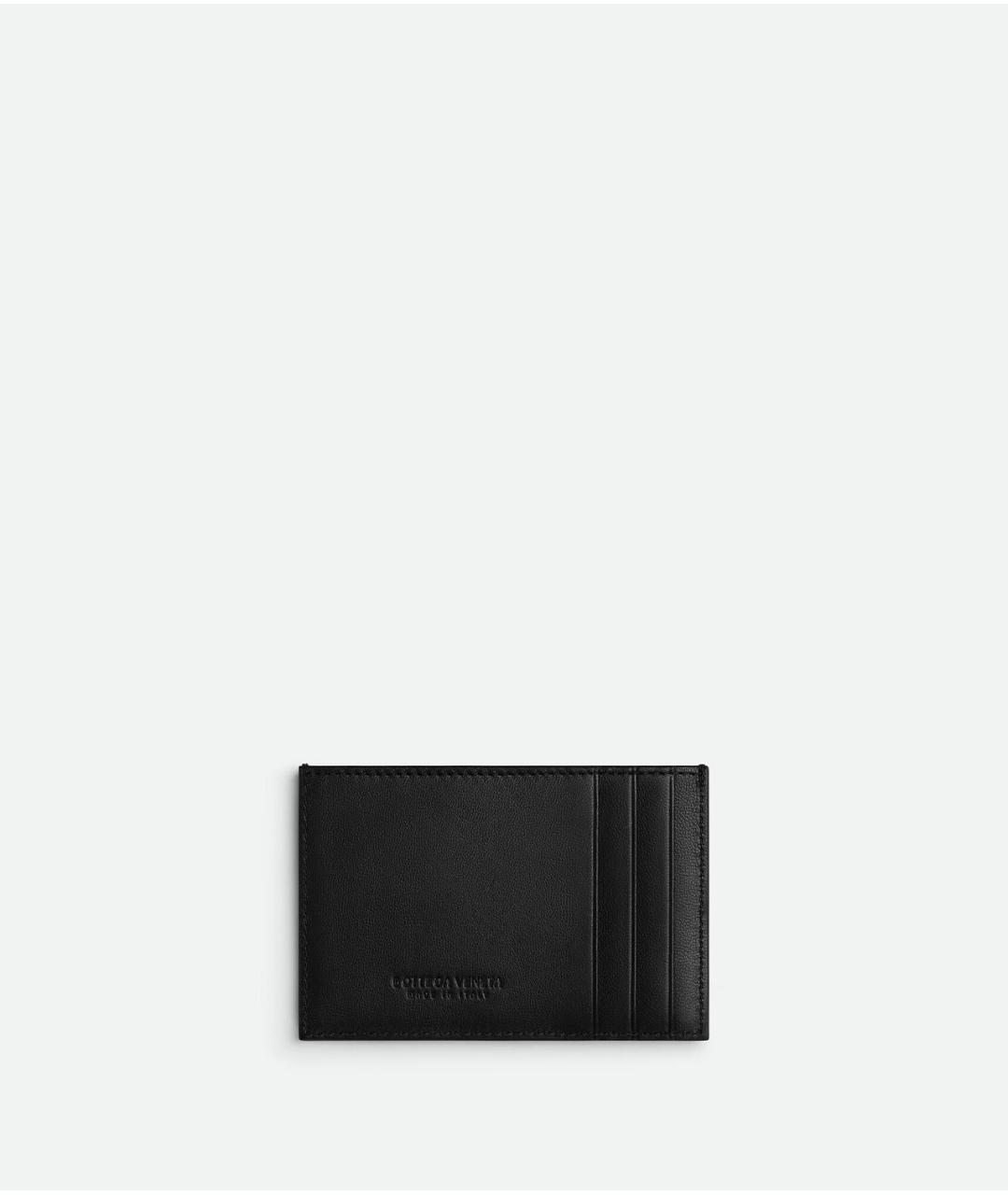 BOTTEGA VENETA Черный кожаный кардхолдер, фото 2