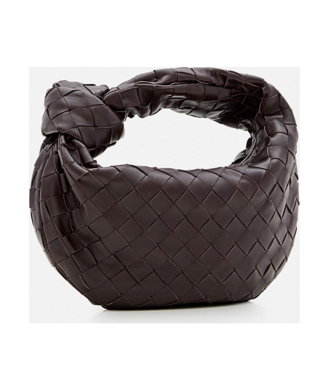 BOTTEGA VENETA Коричневая кожаная сумка с короткими ручками, фото 2