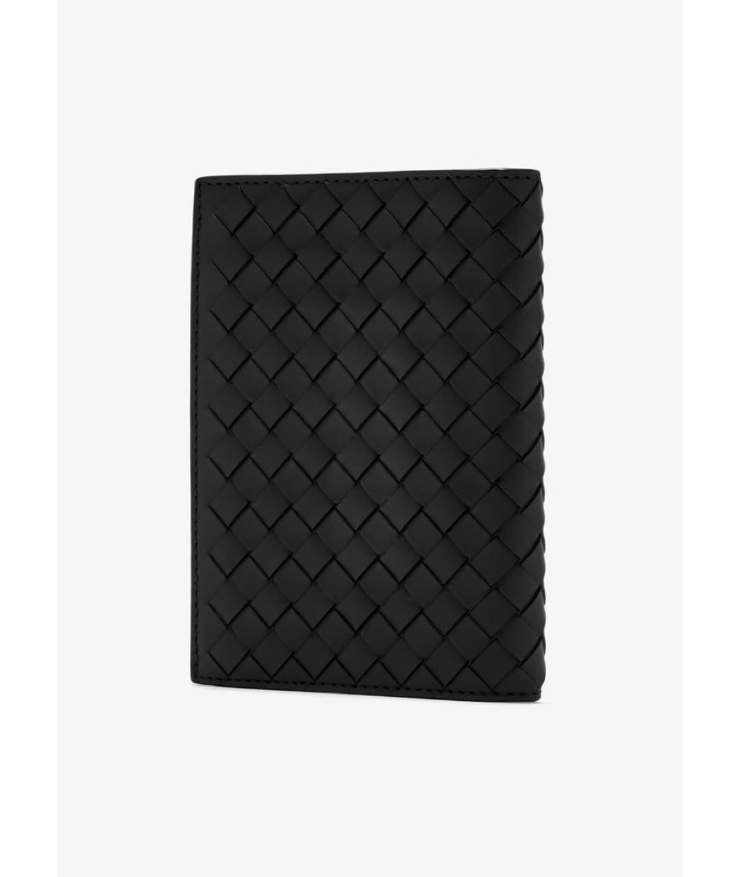 BOTTEGA VENETA Черный кожаный кошелек, фото 3