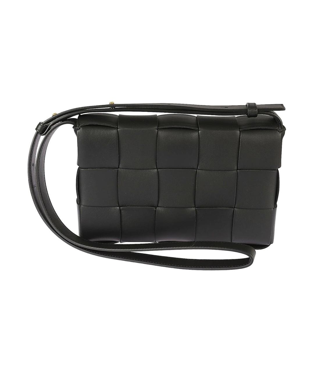 BOTTEGA VENETA Черная кожаная сумка через плечо, фото 2