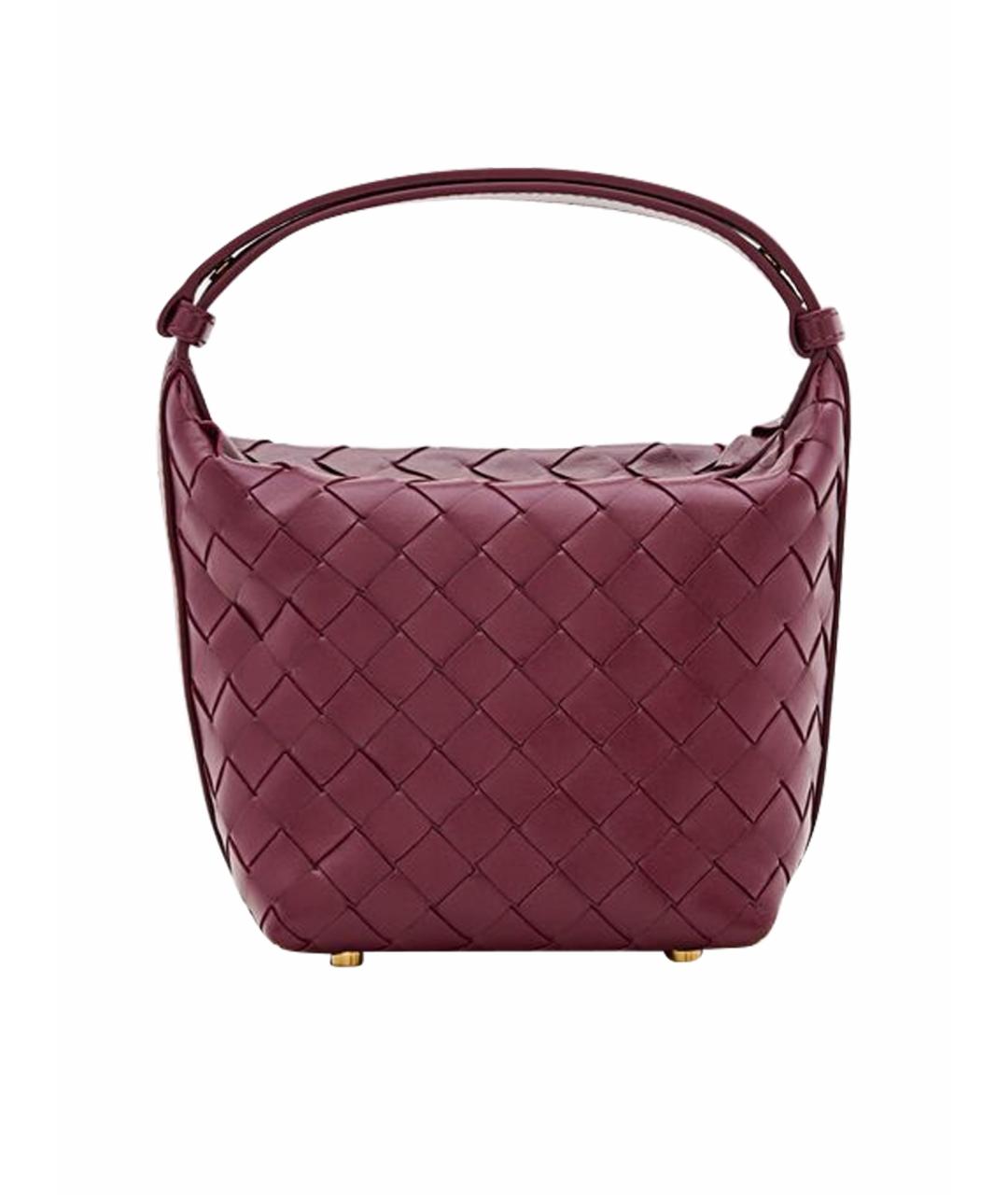 BOTTEGA VENETA Бордовая кожаная сумка с короткими ручками, фото 1