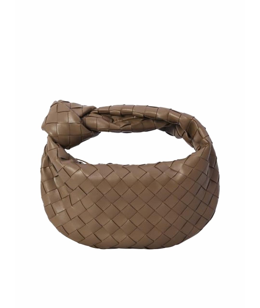 BOTTEGA VENETA Коричневая кожаная сумка с короткими ручками, фото 1