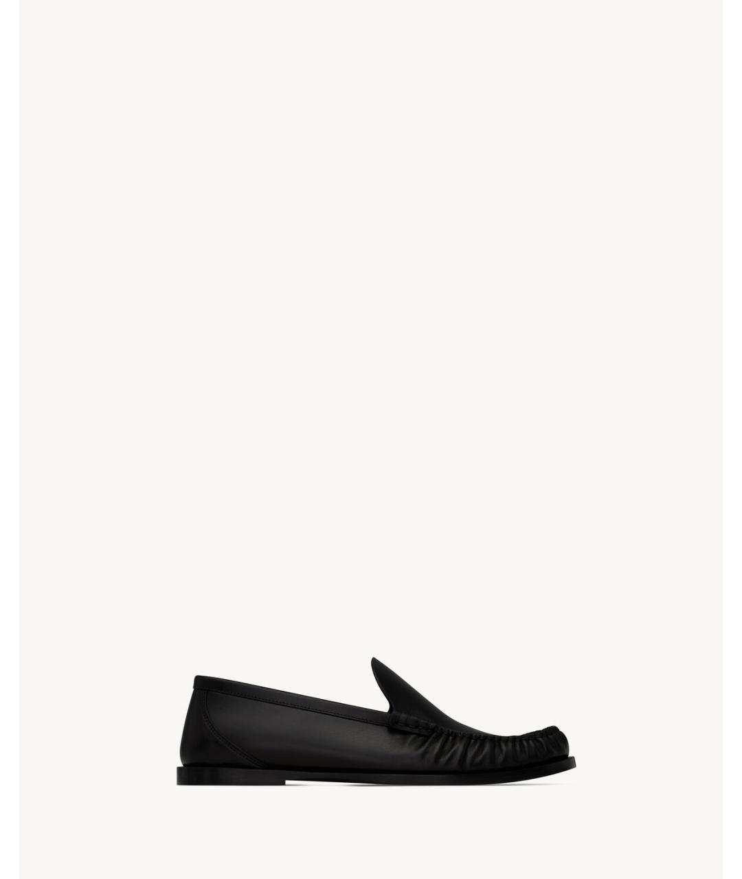 SAINT LAURENT Черные кожаные лоферы, фото 4