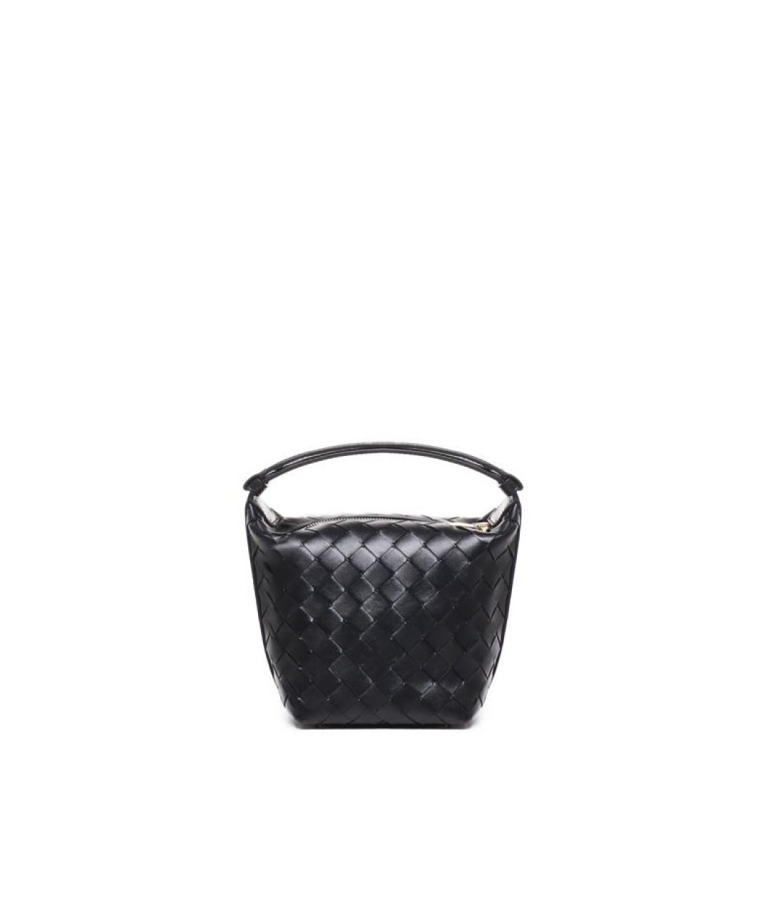 BOTTEGA VENETA Черная кожаная сумка с короткими ручками, фото 2
