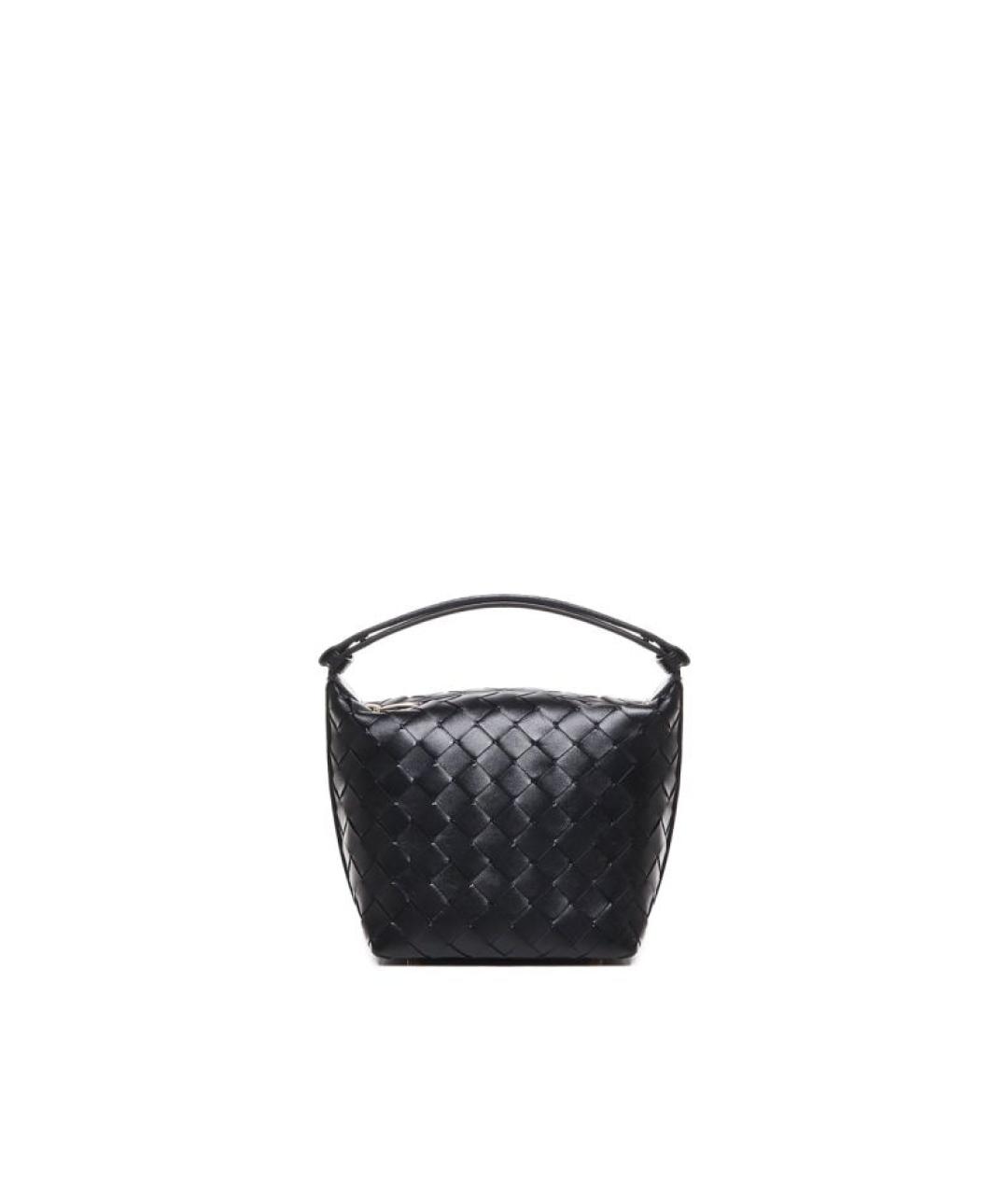 BOTTEGA VENETA Черная кожаная сумка с короткими ручками, фото 1
