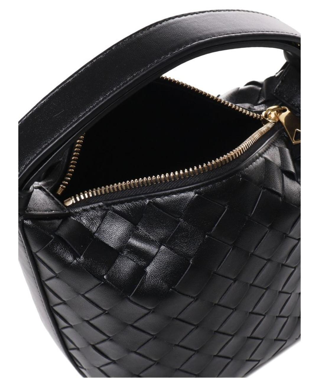 BOTTEGA VENETA Черная кожаная сумка с короткими ручками, фото 3