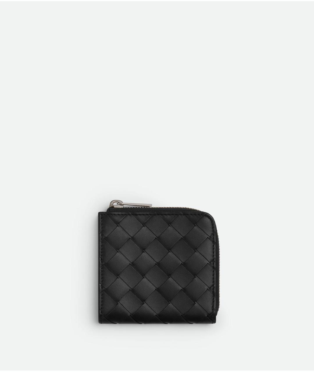 BOTTEGA VENETA Черный кожаный кошелек, фото 4