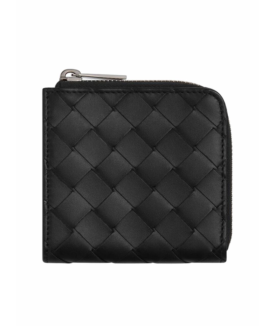 BOTTEGA VENETA Черный кожаный кошелек, фото 1