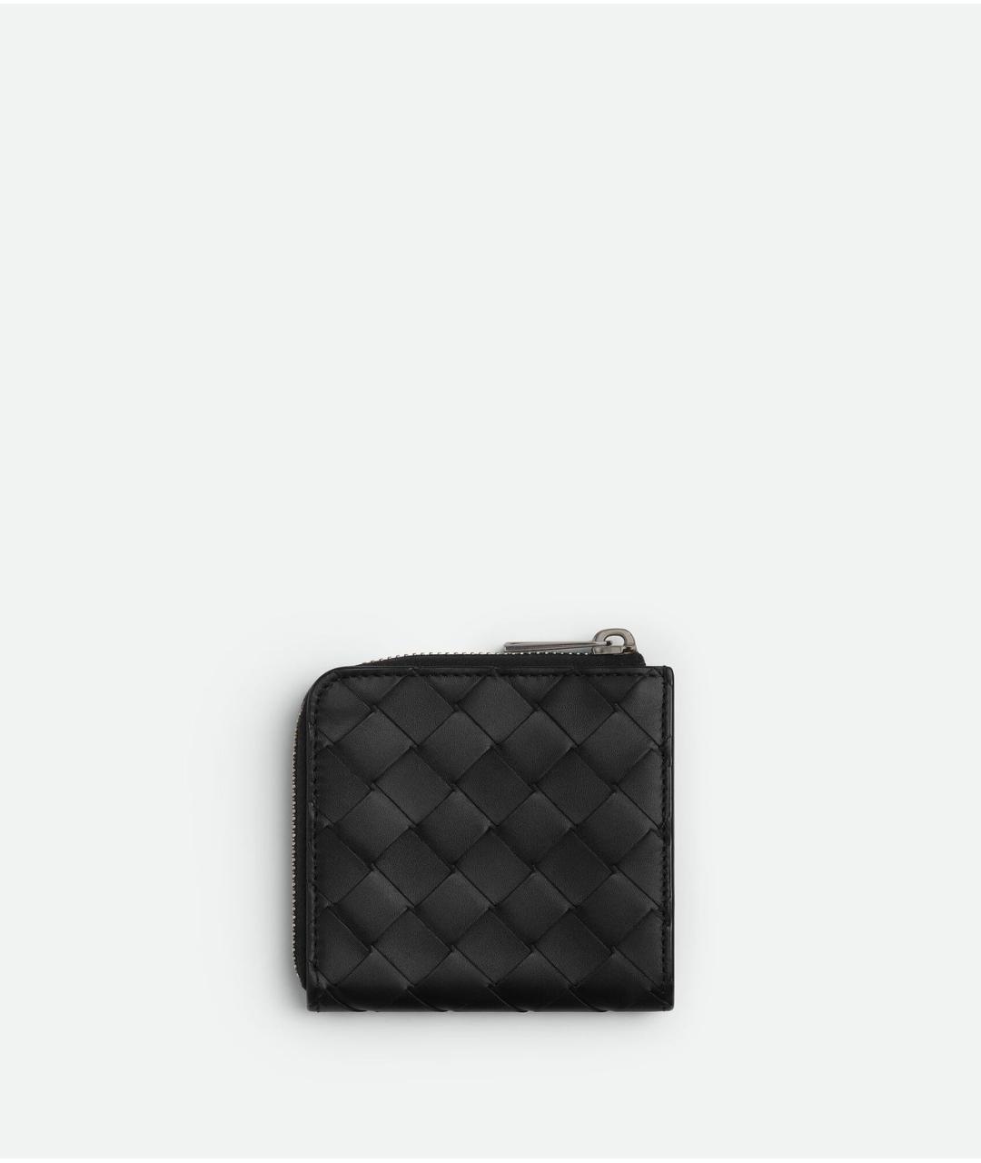 BOTTEGA VENETA Черный кожаный кошелек, фото 3