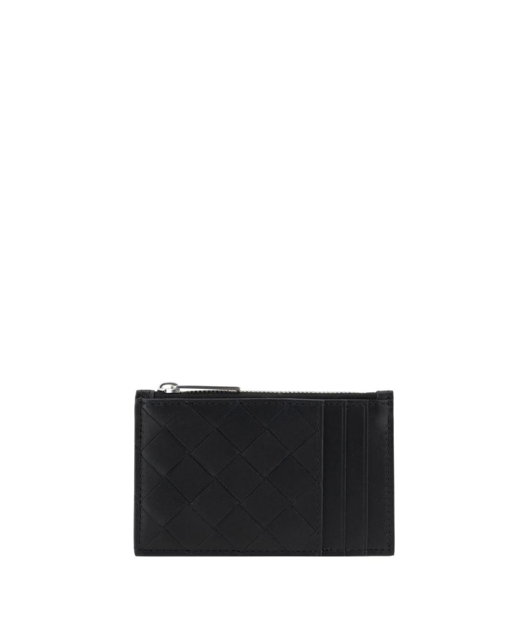 BOTTEGA VENETA Черный кожаный кошелек, фото 1