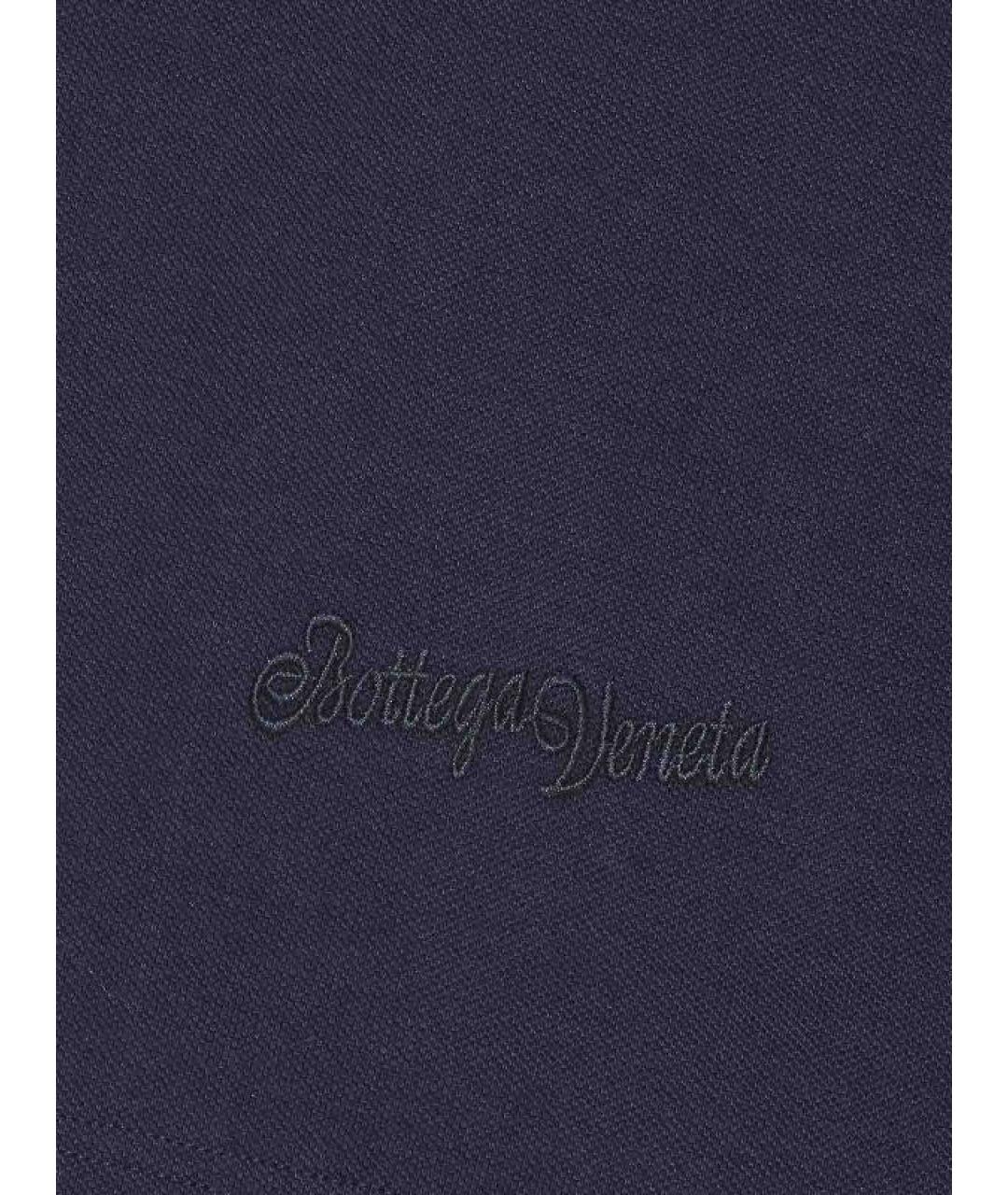 BOTTEGA VENETA Темно-синяя хлопковая футболка, фото 5