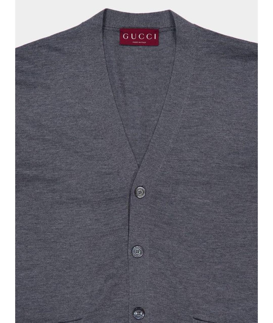 GUCCI Серый шерстяной кардиган, фото 3