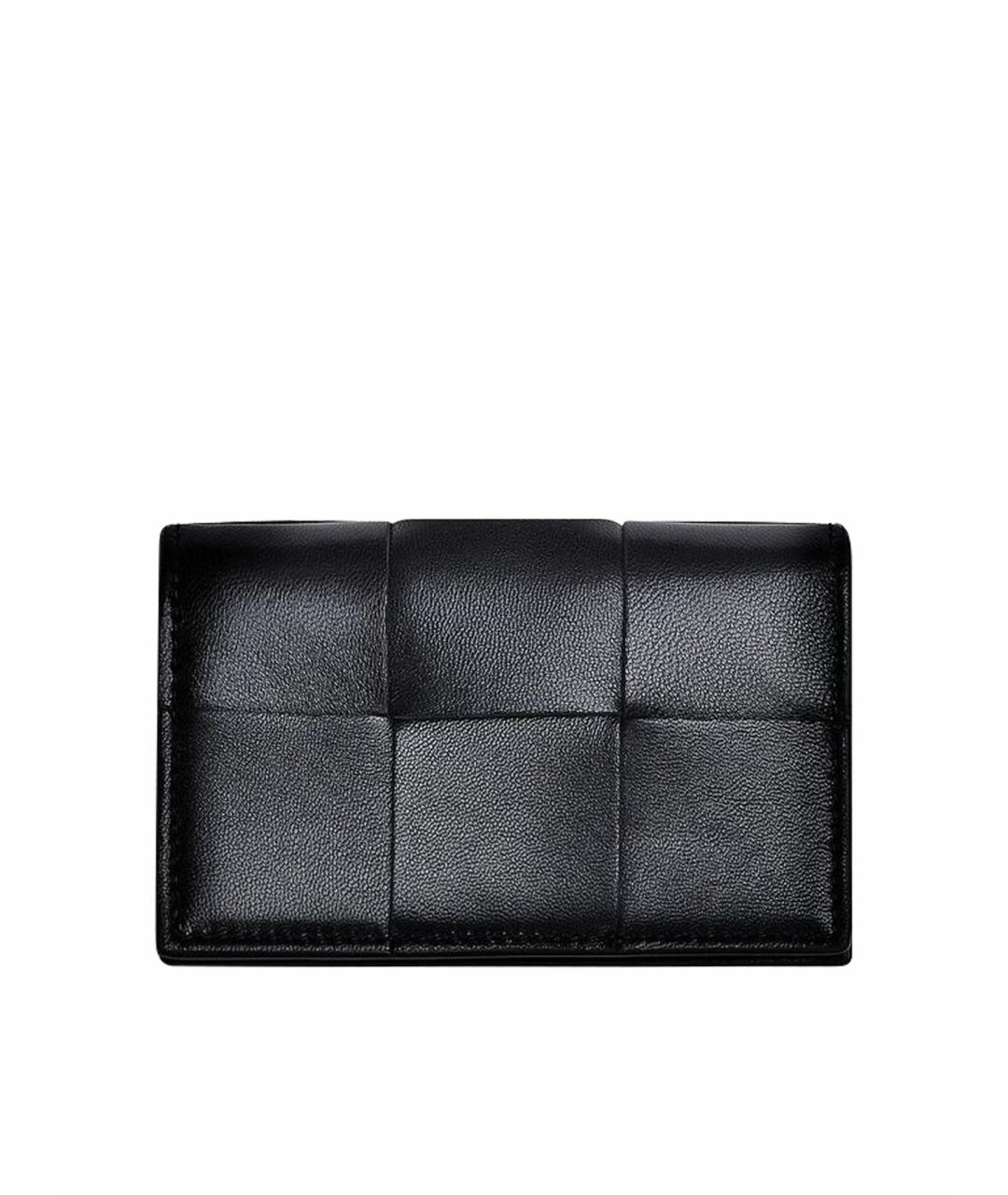 BOTTEGA VENETA Черный кожаный кардхолдер, фото 1