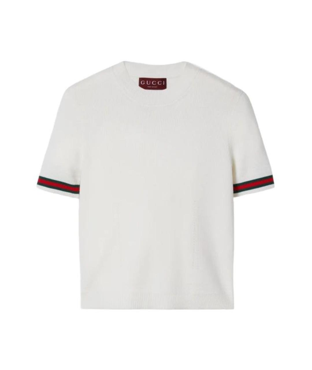 GUCCI Белый шерстяной джемпер / свитер, фото 2